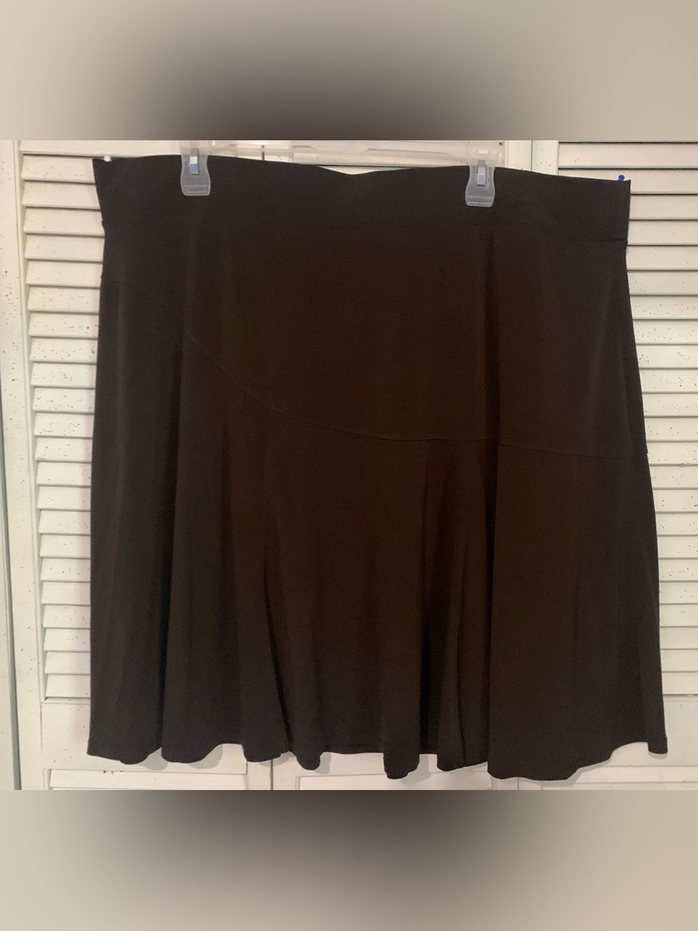 George Dark Brown A-Line Skirt Elastic Waist